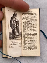 Original tysk lommekalender 1820
