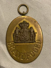 Sjælden original ID disk for brandfoged