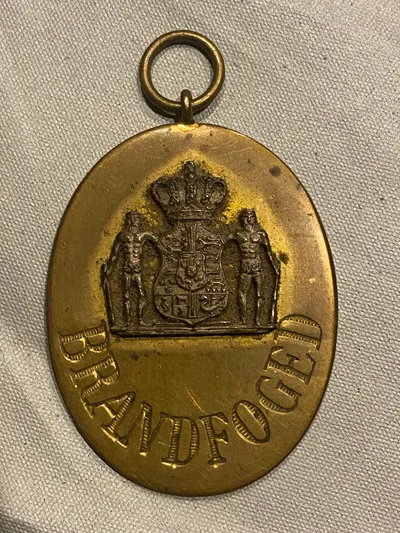 Sjælden original ID disk for brandfoged