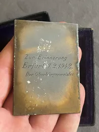 Sjælden original plakette fra tysk Radballändertreffen i 1942 hvor Danmark har stillet op