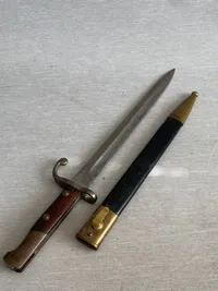 Original brasiliansk model 1908 bajonet (tysk eksport)