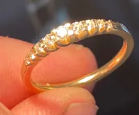 Original rødgulds brilliant ring af 14 karat guld - sten er med certifikat og af høj kvalitet - ringstørrelse 56 
Nypris: 8400,-