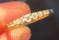 Original rødgulds brilliant ring af 14 karat guld - sten er med certifikat og af høj kvalitet - ringstørrelse 56 
Nypris: 8400,-
