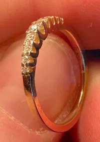Original rødgulds brilliant ring af 14 karat guld - sten er med certifikat og af høj kvalitet - ringstørrelse 56 
Nypris: 8400,-