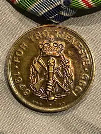Sjælden original hjv medalje - kun tildel folk som har været medlem fra 1949 til 1998