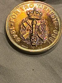 Sjælden original hjv medalje - kun tildel folk som har været medlem fra 1949 til 1998
