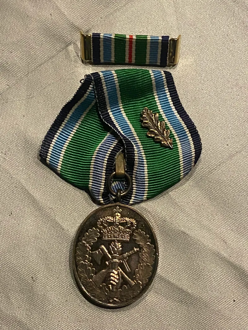 Original hjv medalje for 40 år - sterlingsølv