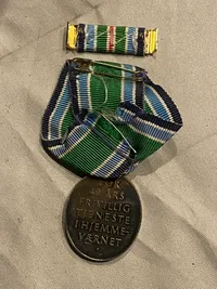 Original hjv medalje for 40 år - sterlingsølv