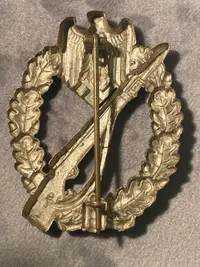 Originalt Infanterie Sturmabzeichen (ISA) / Infantry Assault badge (IAB) hollow (maker Otto Schickle)