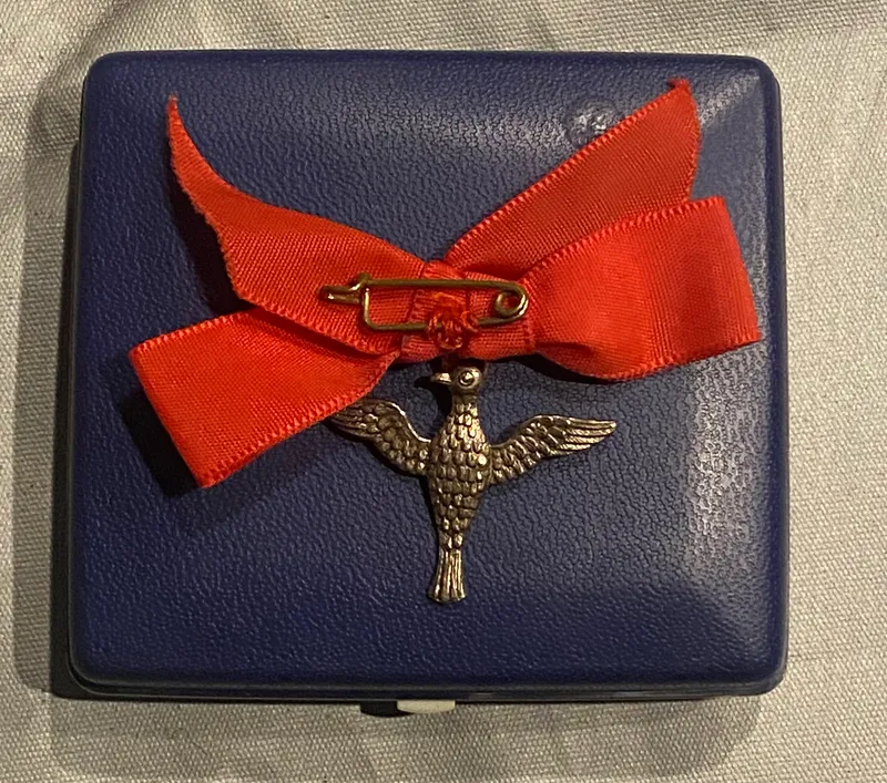 Original fulgeskydnings pin med æske