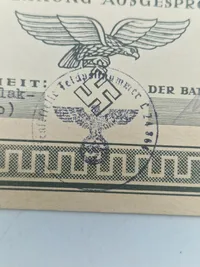 Originalt tysk Hitler jugend flak urkunde
