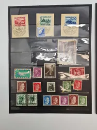 Samling originale tyske ww2 frimærker