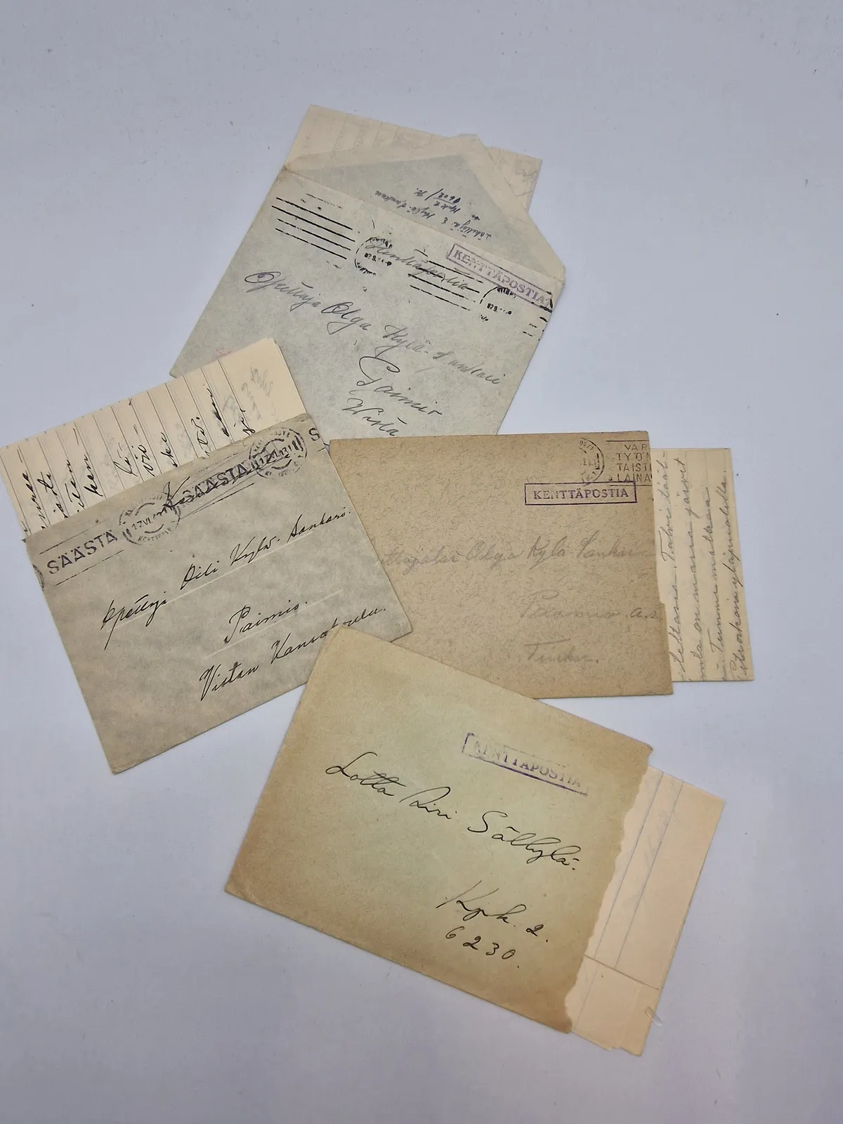 Samling original finsk feltpost - ww2