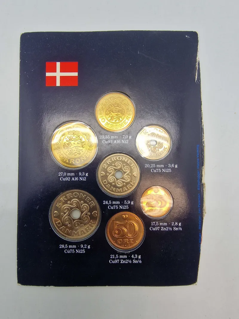 Orignalt dansk møntsæt