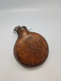 Original dansk feltflaske model 1871 - mundblæst på Holmegaard