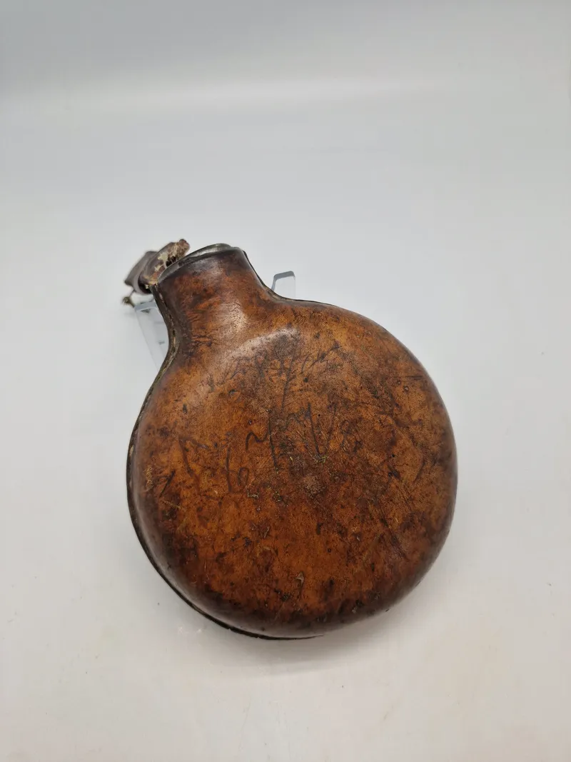 Original dansk feltflaske model 1871 - mundblæst på Holmegaard