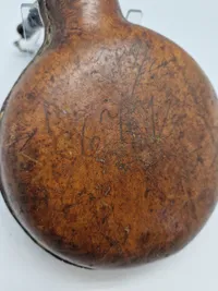 Original dansk feltflaske model 1871 - mundblæst på Holmegaard
