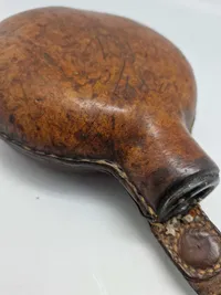 Original dansk feltflaske model 1871 - mundblæst på Holmegaard