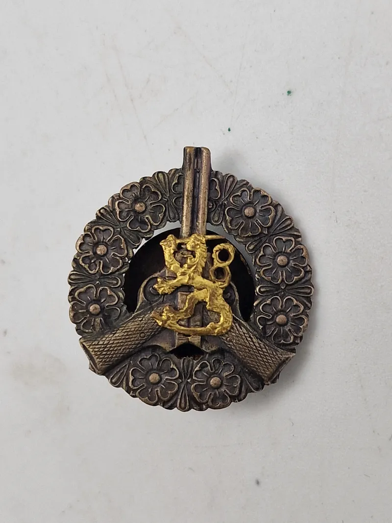 Original Finland Military Proficiency Shooting Rifle Badge 1st Class WW2