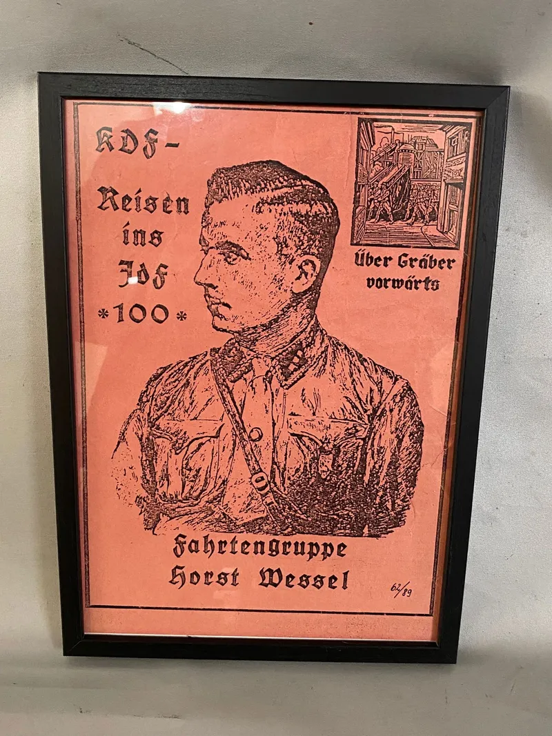 Original Tysk Horst Wessel plakat i A4 størrelse