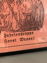 Original Tysk Horst Wessel plakat i A4 størrelse