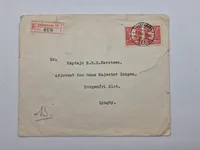 Sjælden original kuvert sendt til Kongens adjudant E.H.D Havsteen