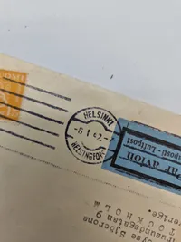 Originalt finsk brev sendt til Sverige - ww2