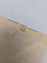 Originalt finsk brev sendt til Sverige - ww2