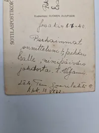 Originalt finsk postkort - ww2