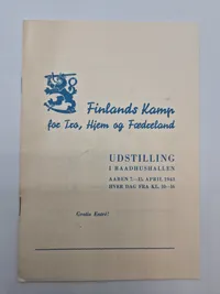 Originalt hæfte - Finlands kamp for tro, hjem & fædreland