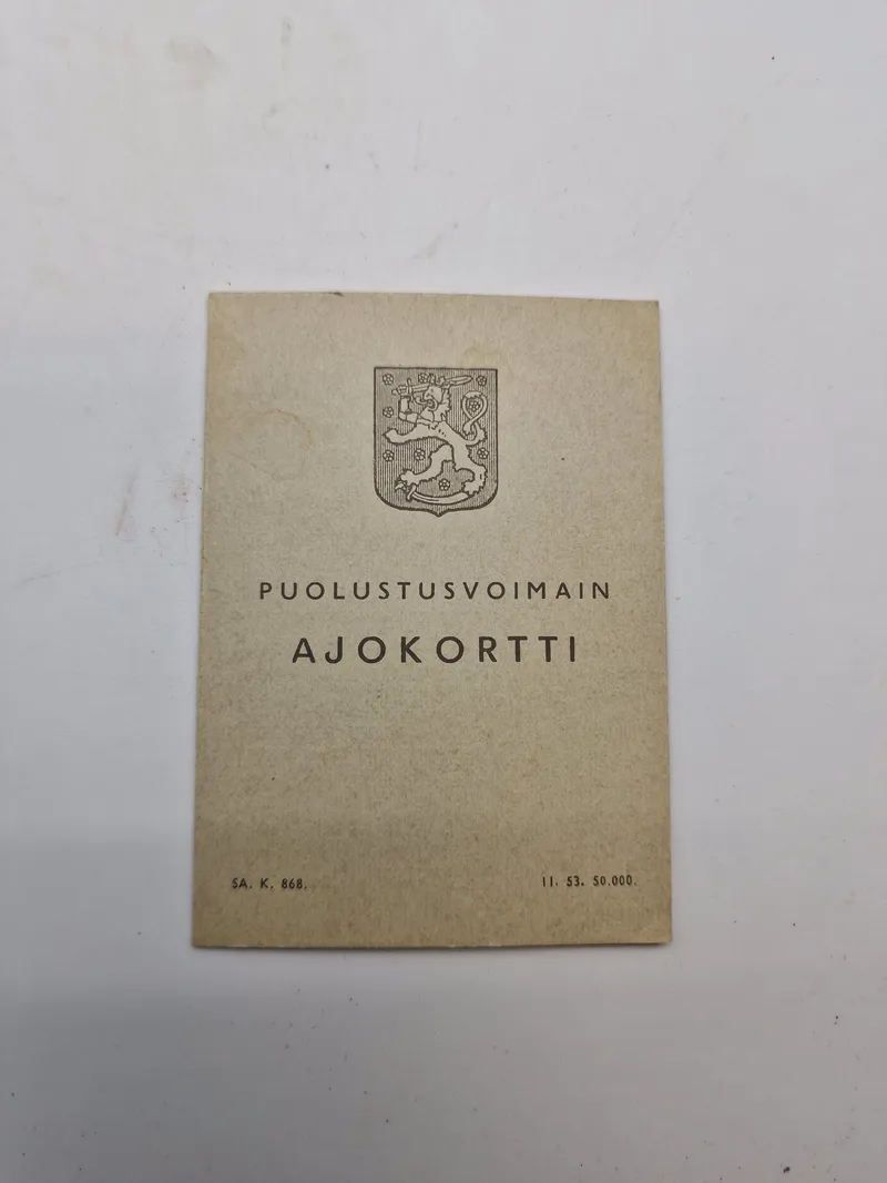 Originalt finsk ID kort ww2