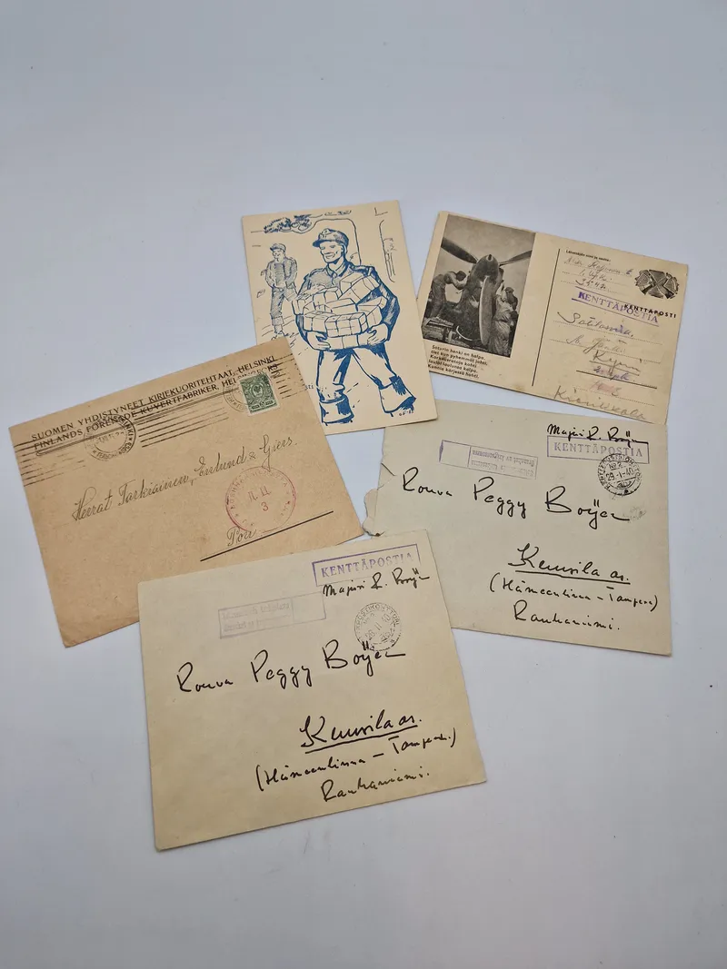 Lot originalt finsk feltpost - ww2