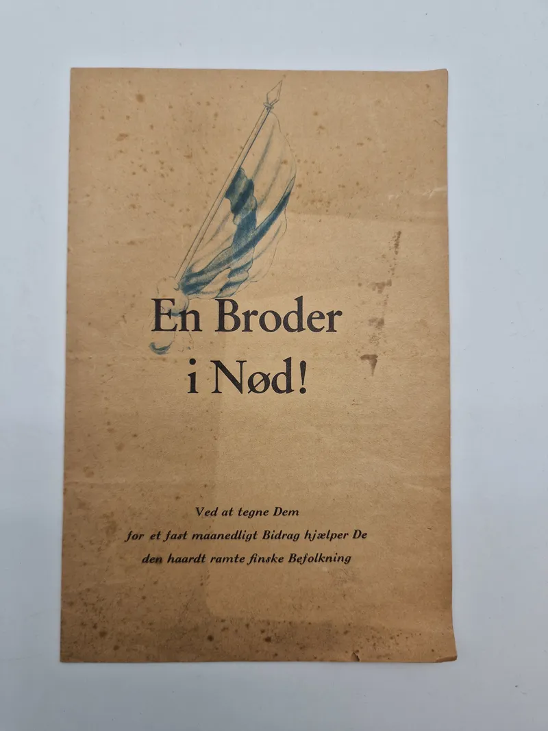 Originalt hæfte fra Finlandshjælpen - ww2