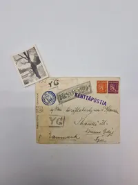 Originalt finsk feltpost ww2 fra Dansk frivillig - sendt til Danmark