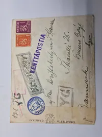 Originalt finsk feltpost ww2 fra Dansk frivillig - sendt til Danmark