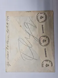 Originalt finsk feltpost ww2 fra Dansk frivillig - sendt til Danmark