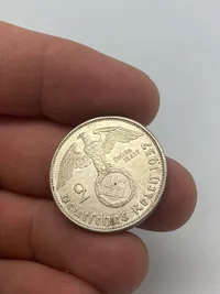 Original 2 Reichmark af sølv fra 1937
