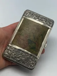Originalt tysk cerut etui i Alpaca sølv - fra 1930’erne