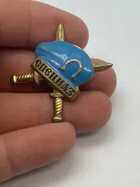 Sjælden original vdv airborne spetsnaz badge blue beret