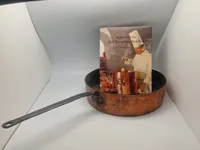 Sjælden original kobber pande fra det kongelige køkken samt opslagsværk