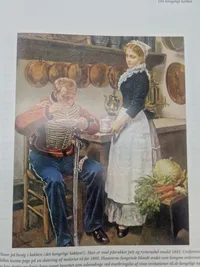 Sjælden original kobber pande fra det kongelige køkken samt opslagsværk