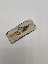 Dansk faldskærmsvinge af stof & sjælden miniature nål