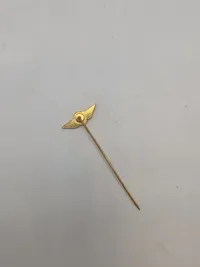Dansk faldskærmsvinge af stof & sjælden miniature nål