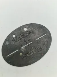 Originalt tysk panzer erkennungsmarke - for personel der har stået for prøvekørsel og vedligehold