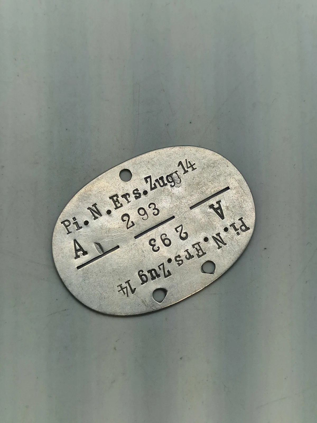 Originalt tysk erkennungsmarke (Pioneer)