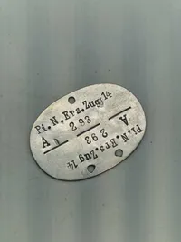 Originalt tysk erkennungsmarke (Pioneer)