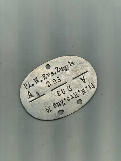 Originalt tysk erkennungsmarke (Pioneer)