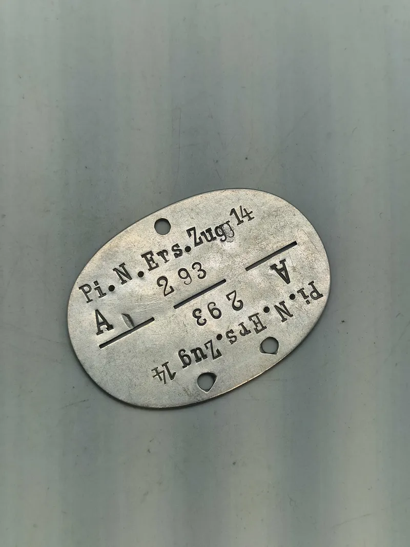 Originalt tysk erkennungsmarke (Pioneer)