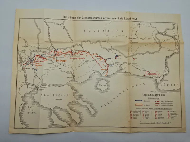 Originalt tysk kort - ww2