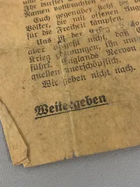 Originalt amerikansk antinazistisk flyveblad